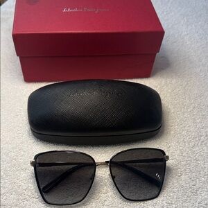 Salvatore Ferragamo SF279S Sunglasses Women's Gold Gray Gradient Lenses
